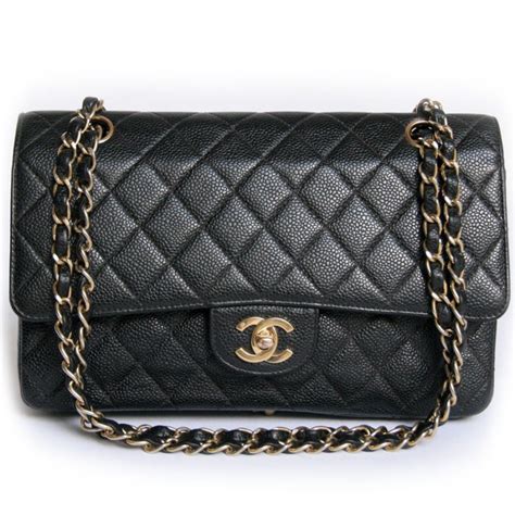 sac chanel veau grainé|Chanel Timeless Moyen Caviar Noir .